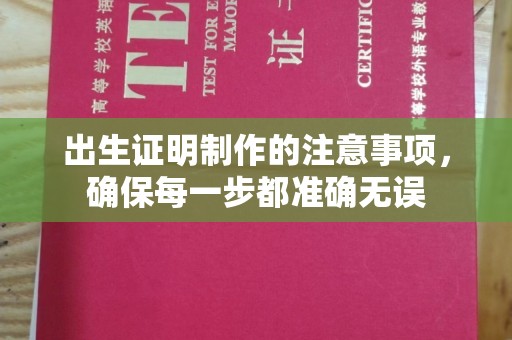 大石桥出生证明制作的注意事项，确保每一步都准确无误