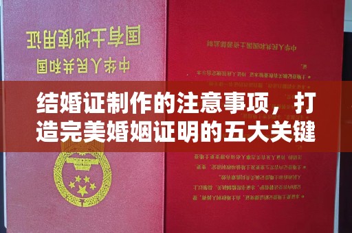 大石桥结婚证制作的注意事项，打造完美婚姻证明的五大关键点
