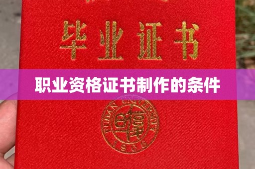 大石桥职业资格证书制作的条件