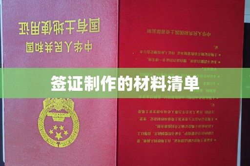 大石桥签证制作的材料清单